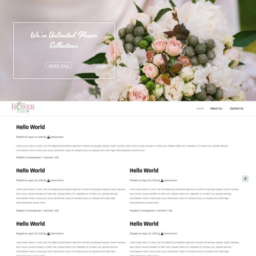 PetalBloom free Blogger template for flower shops and florists