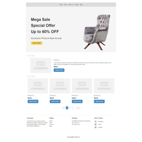 WoodCraft free WooCommerce theme for furniture and home décor stores